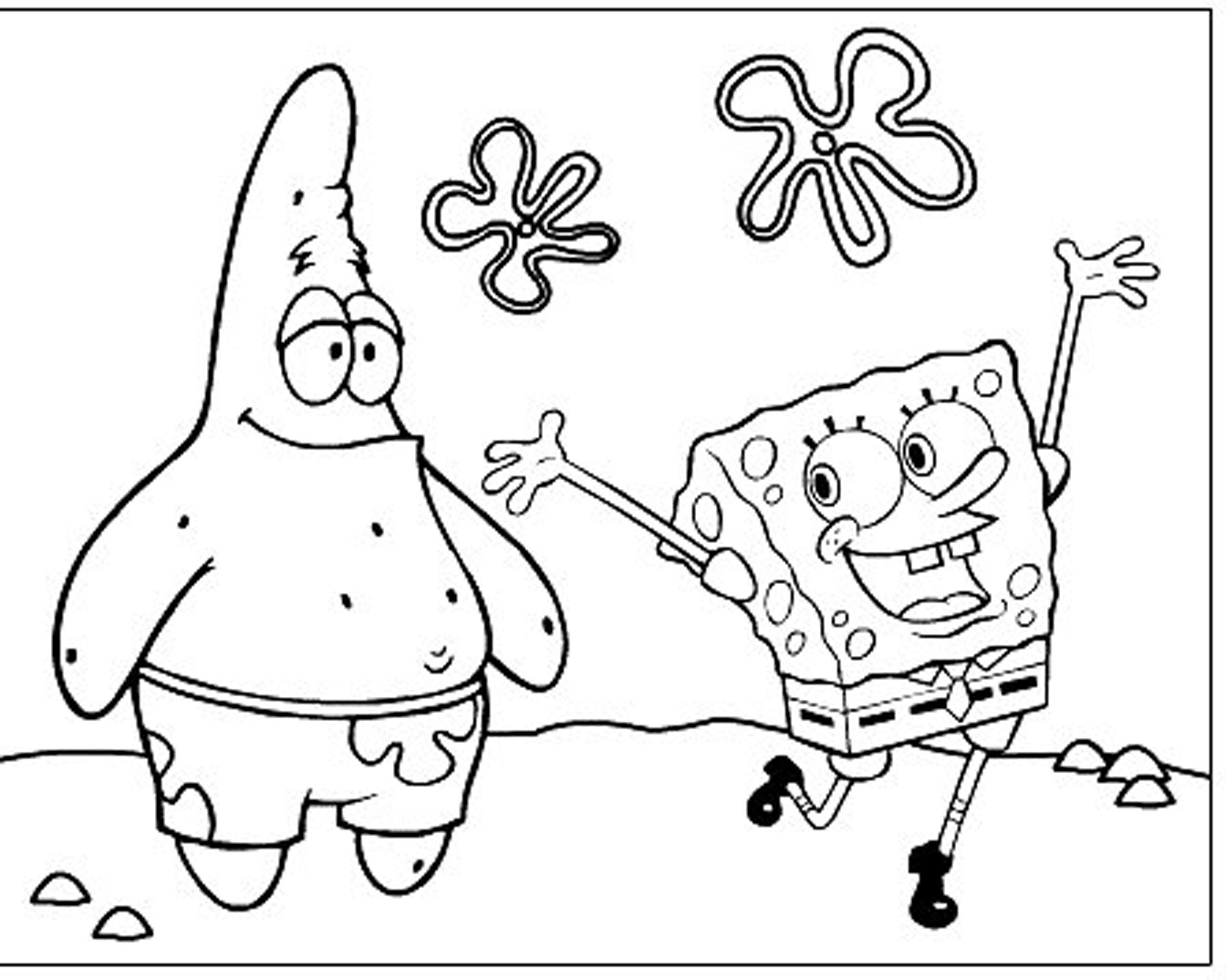 Plansa de colorat cu Spongebob 48 62